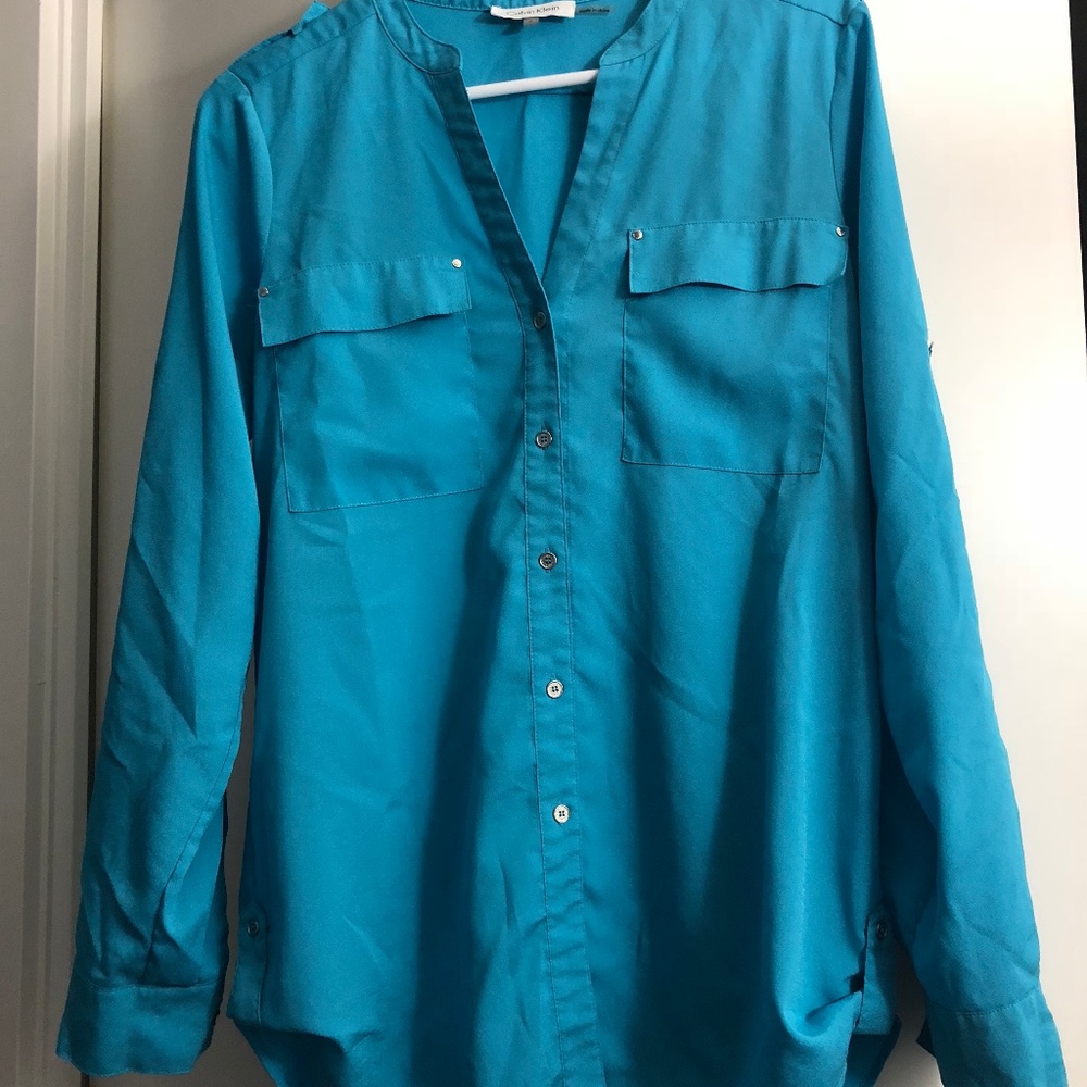 Calvin Klein button up blouse